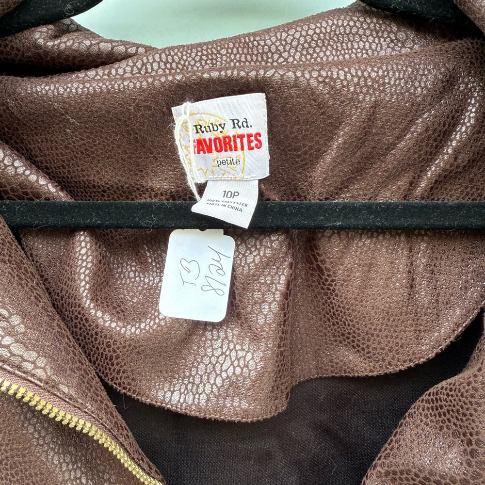 Ruby Rd. Chocolate Leather Jacket - image 2